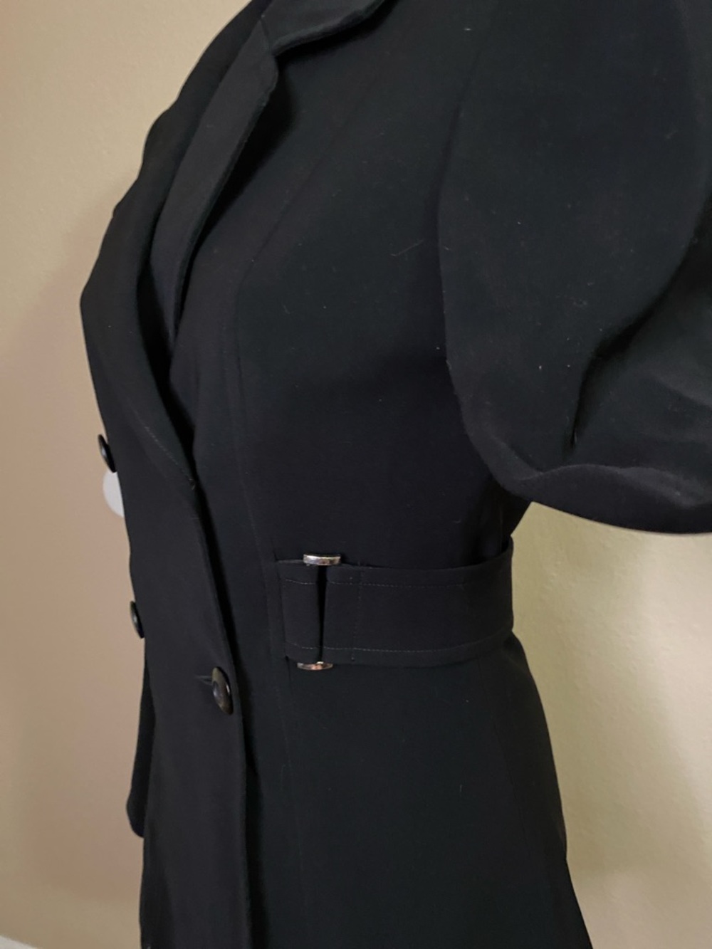 bebe Black Double-Breasted Tailored belted Blazer Jacket 4 🖤🖤 - Picture 5 of 8